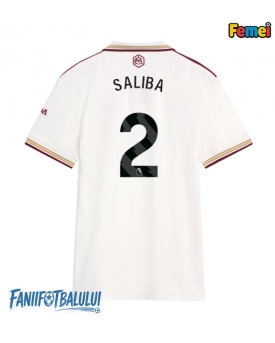 Arsenal William Saliba #2 Tricou Fotbal Replică 2025-26 Femei Treilea